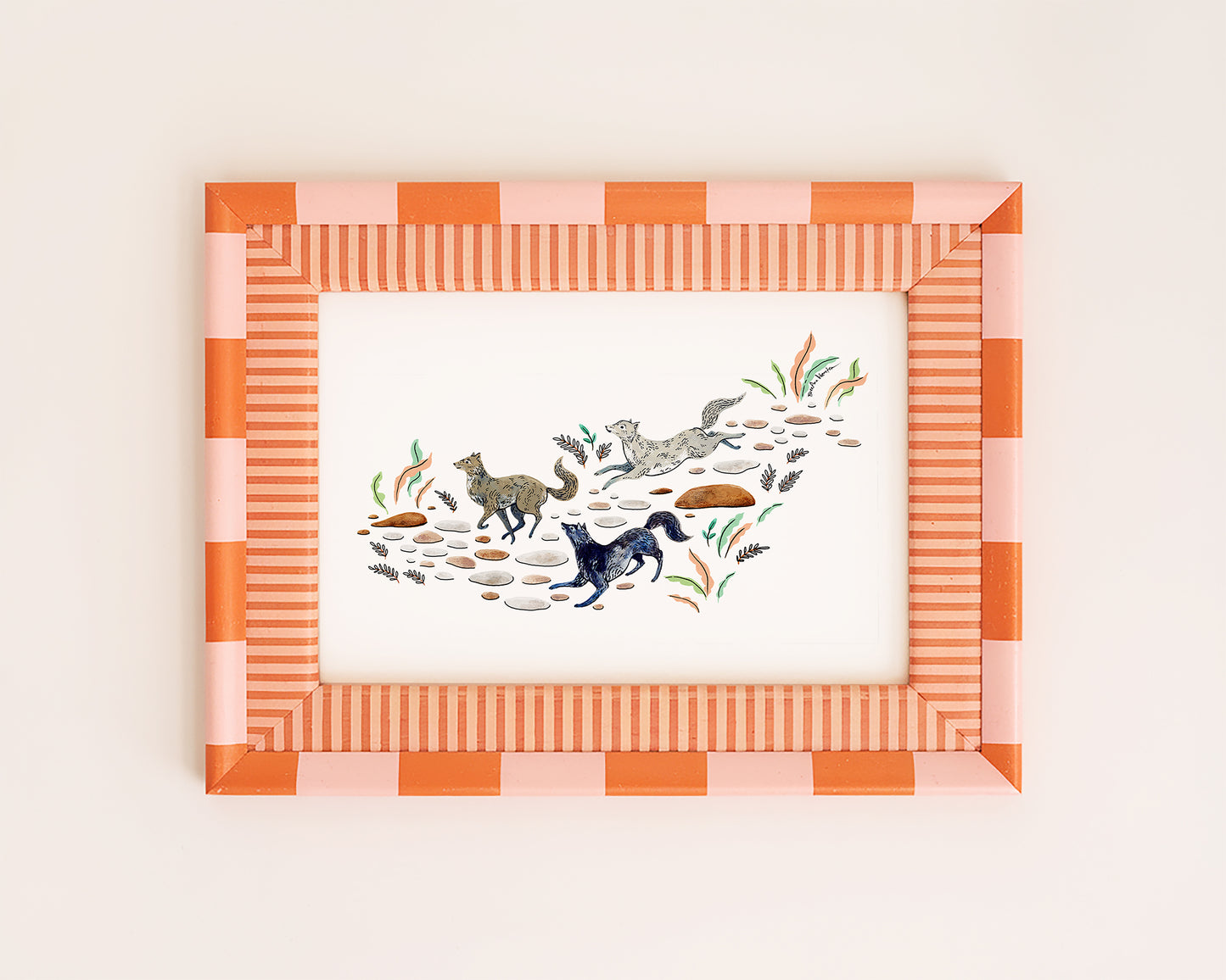 Running Wolves Art Print