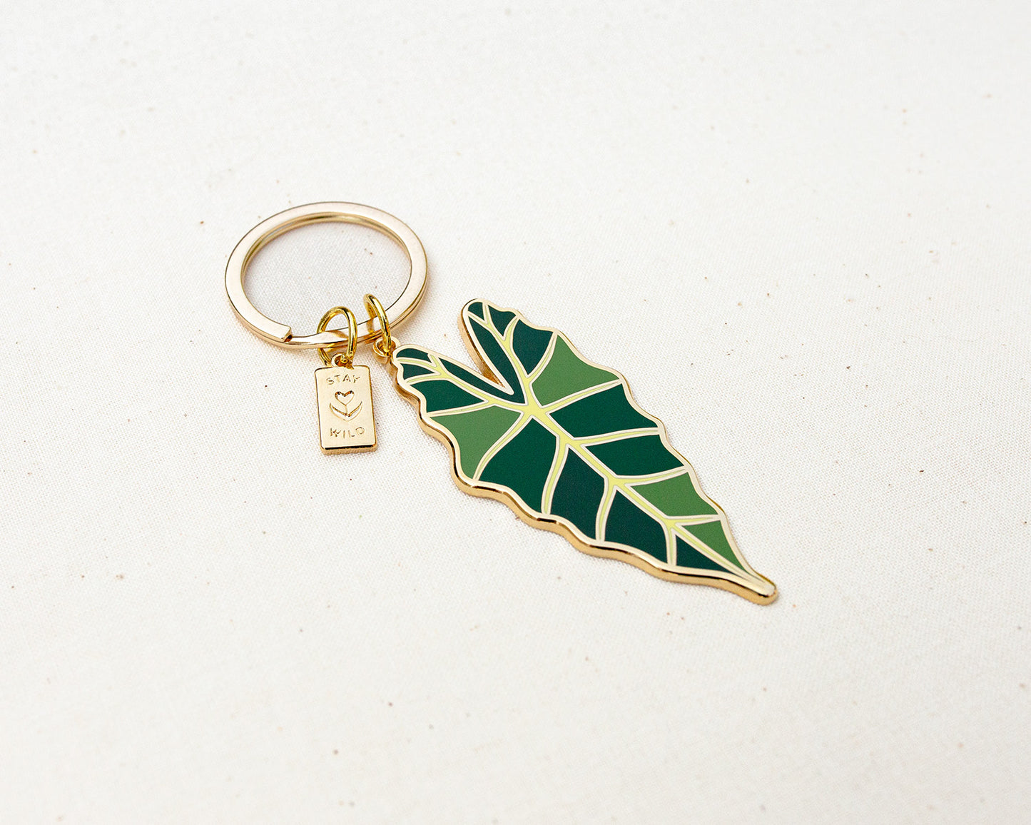 Jungle Leaf Stay Wild Keychain