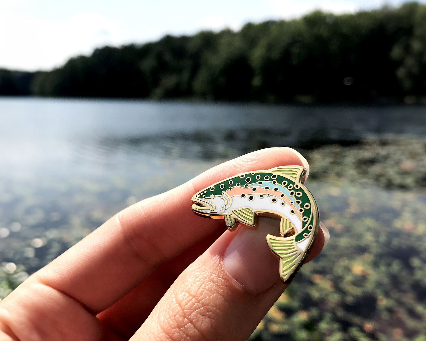 Rainbow Trout Enamel Pin