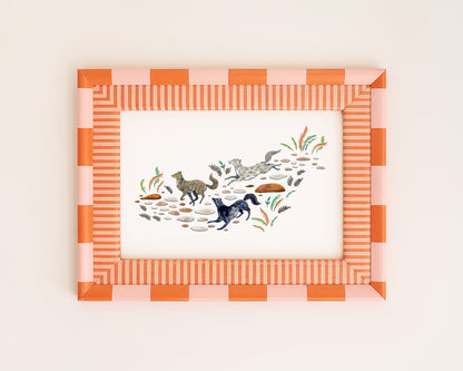 Running Wolves Art Print