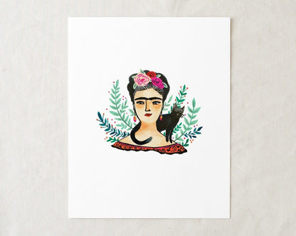 8x10 frida kahlo art print illustration