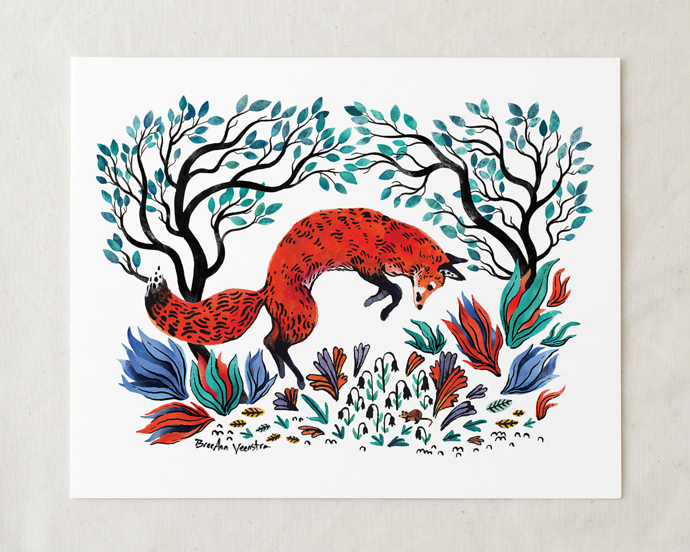 The Fox and the Mouse Art Print