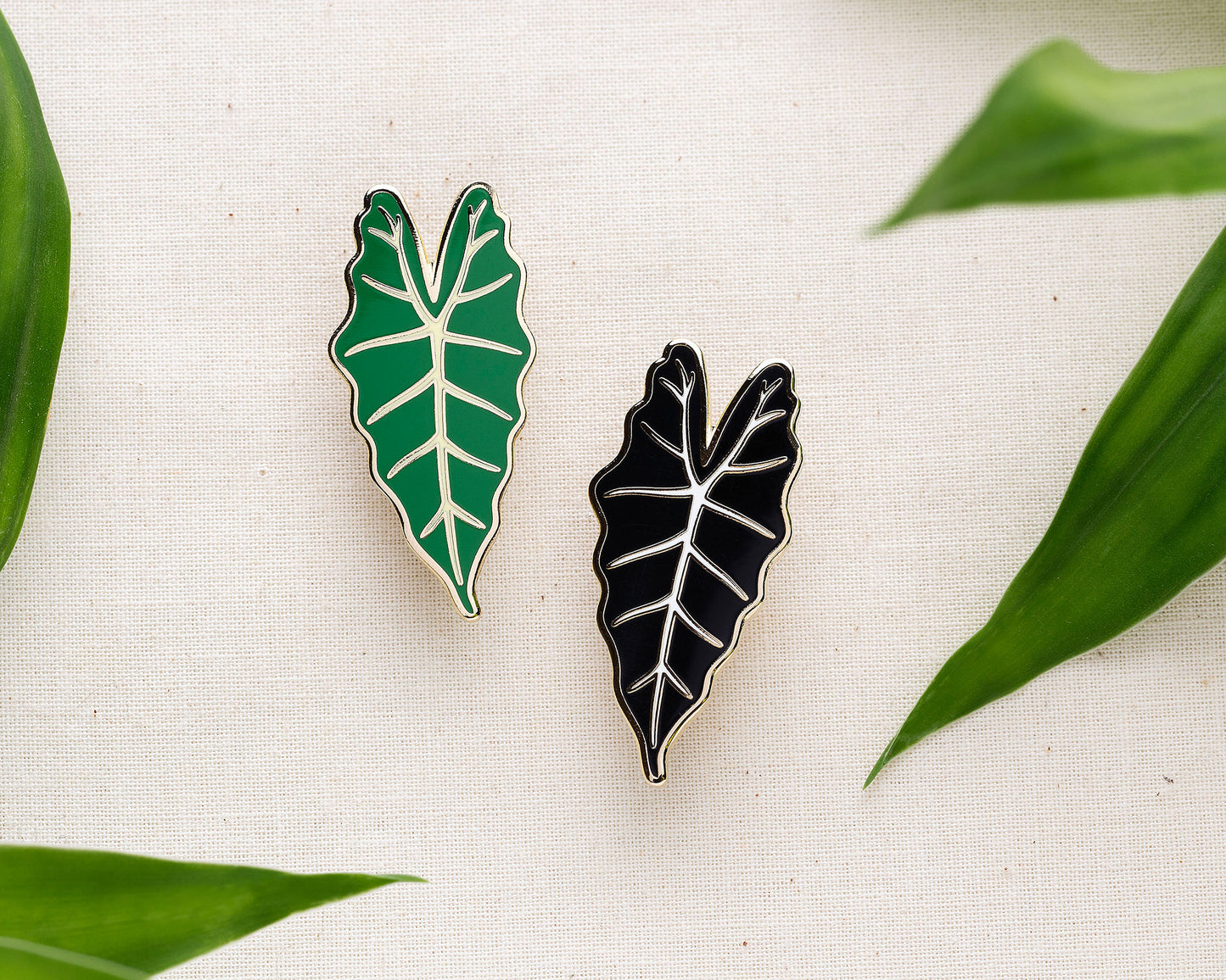 Alocasia Set of 2 Enamel Pins