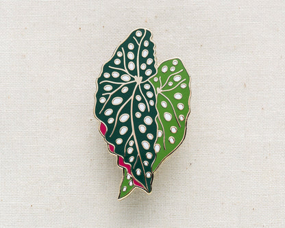 Begonia Plant Enamel Pin