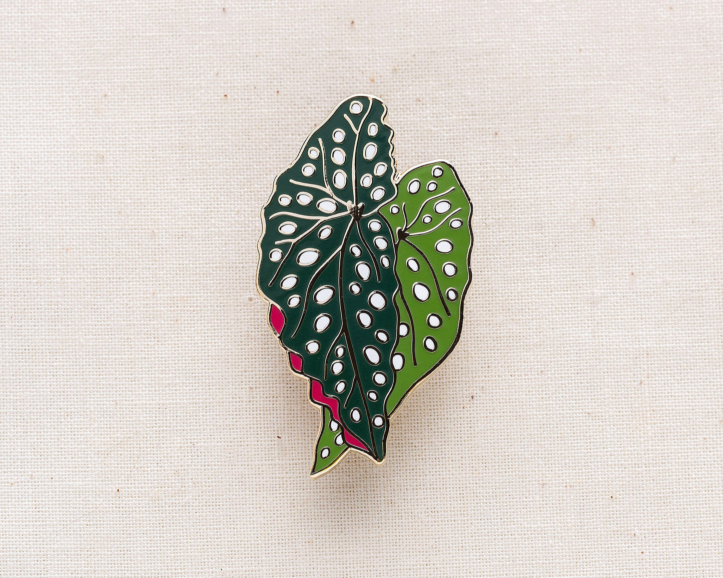 Begonia Plant Enamel Pin