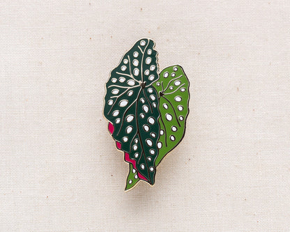 Begonia Plant Enamel Pin