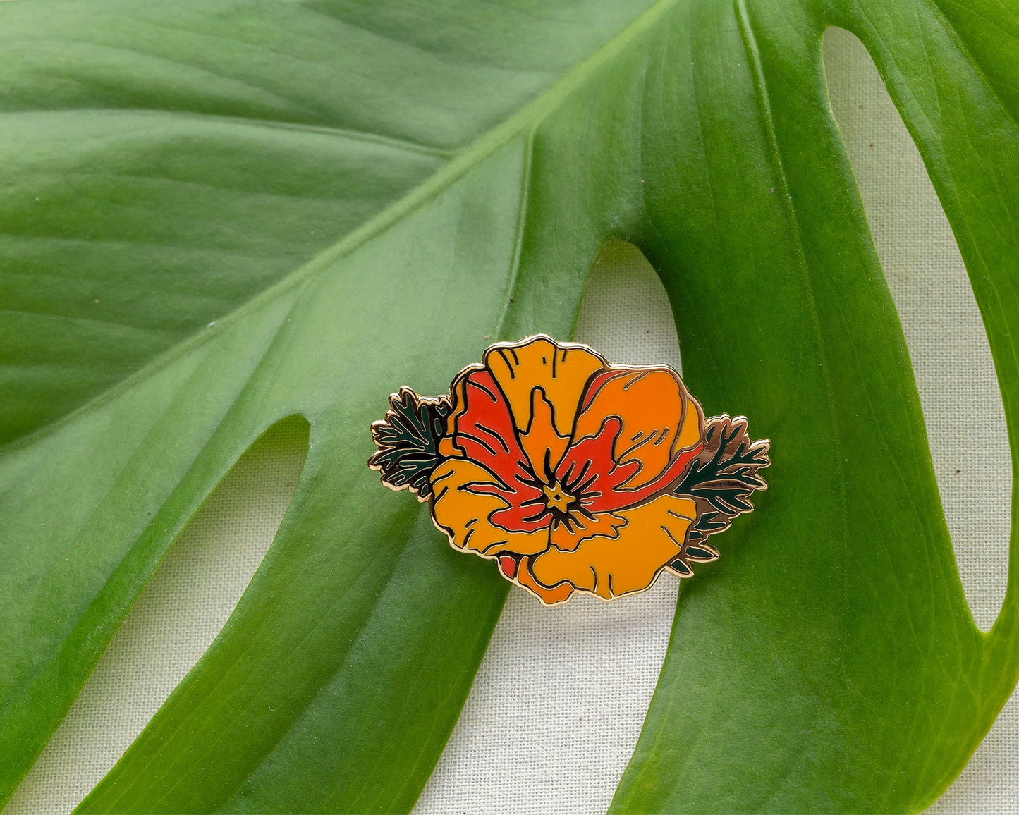 California Poppy Enamel Pin