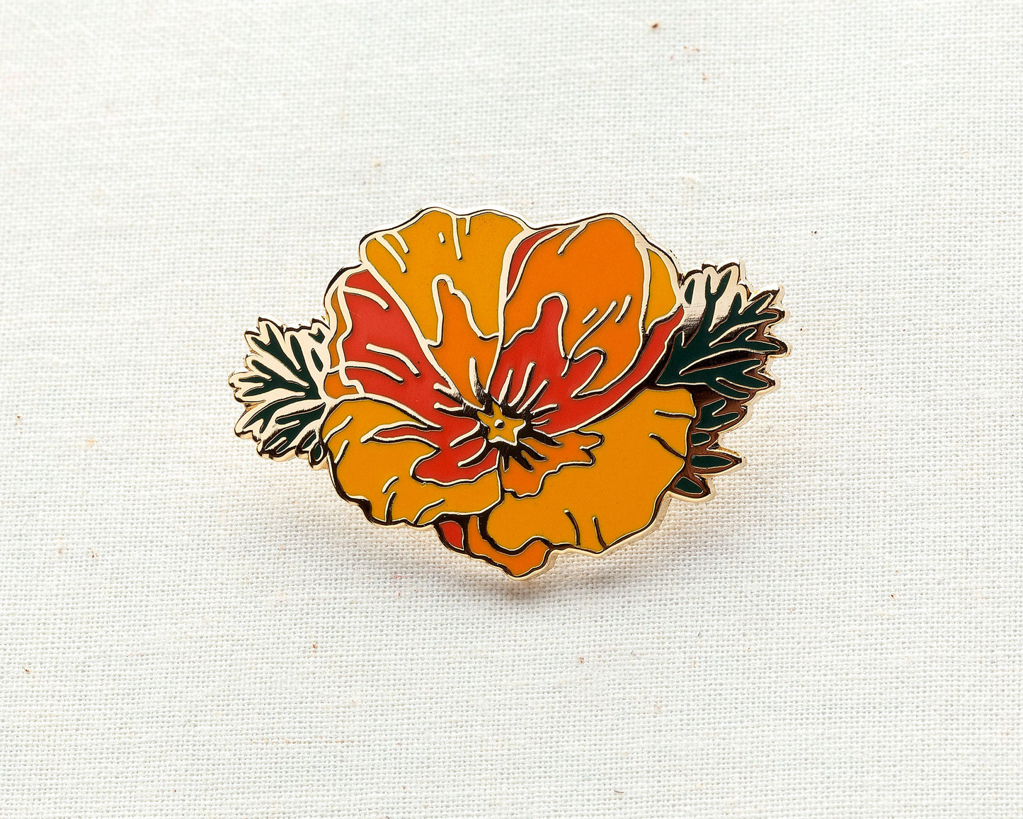 California Poppy Enamel Pin