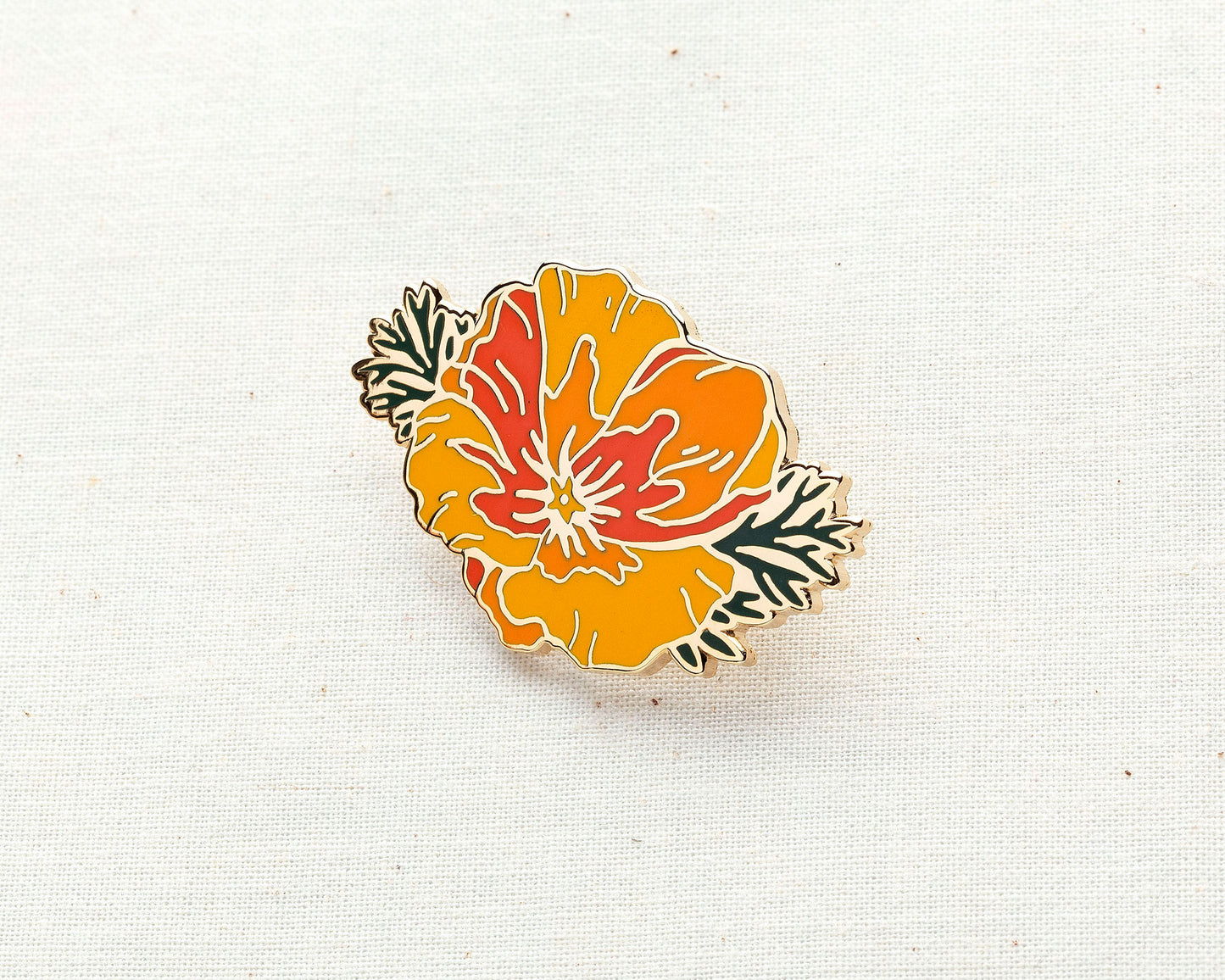 California Poppy Enamel Pin