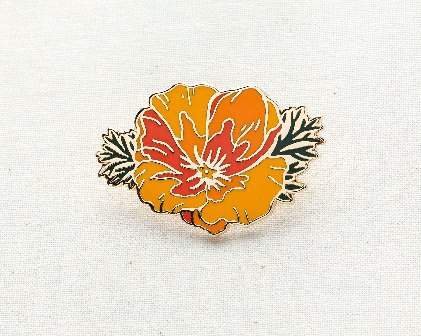 California Poppy Enamel Pin