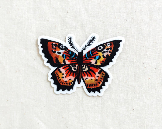 cute butterfly vinyl animal sticker by wildship studio