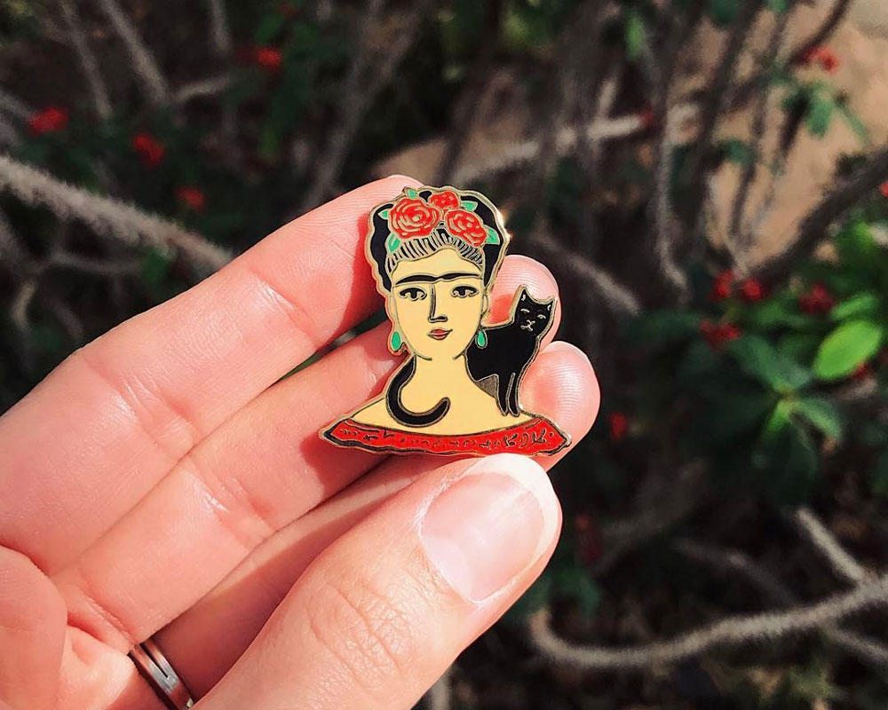 Frida Kahlo enamel pin lapel badge