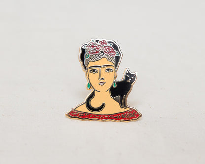 Frida Kahlo enamel pin lapel badge