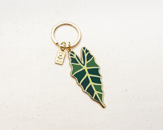 Jungle Leaf Stay Wild Keychain