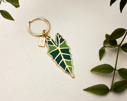 Jungle Leaf Stay Wild Keychain