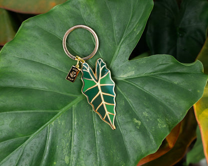 Jungle Leaf Stay Wild Keychain