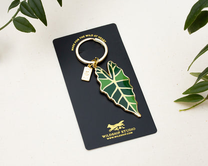 Jungle Leaf Stay Wild Keychain