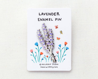 Lavender Enamel Pin