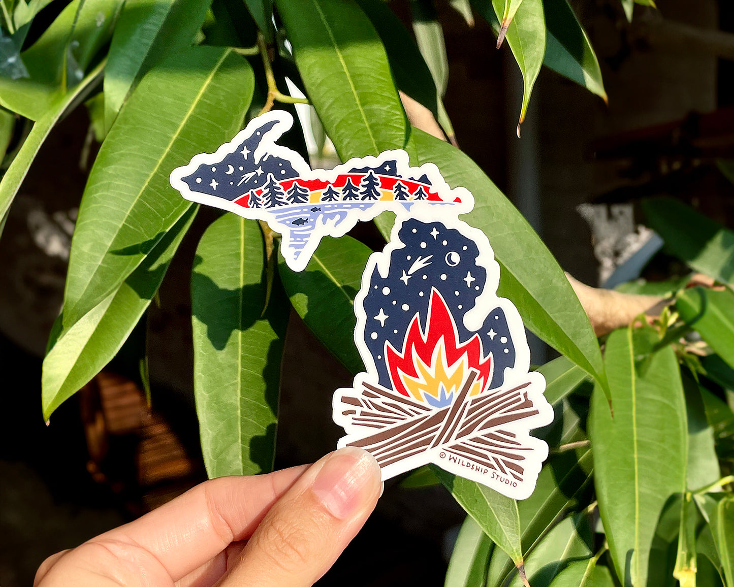 Michigan Campfire Magic Sticker