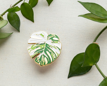 Monstera Albo Enamel Pin