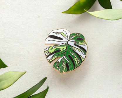 Monstera Albo Enamel Pin