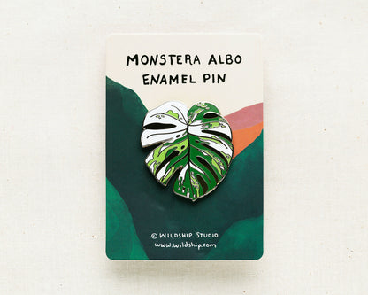 Monstera Albo Enamel Pin