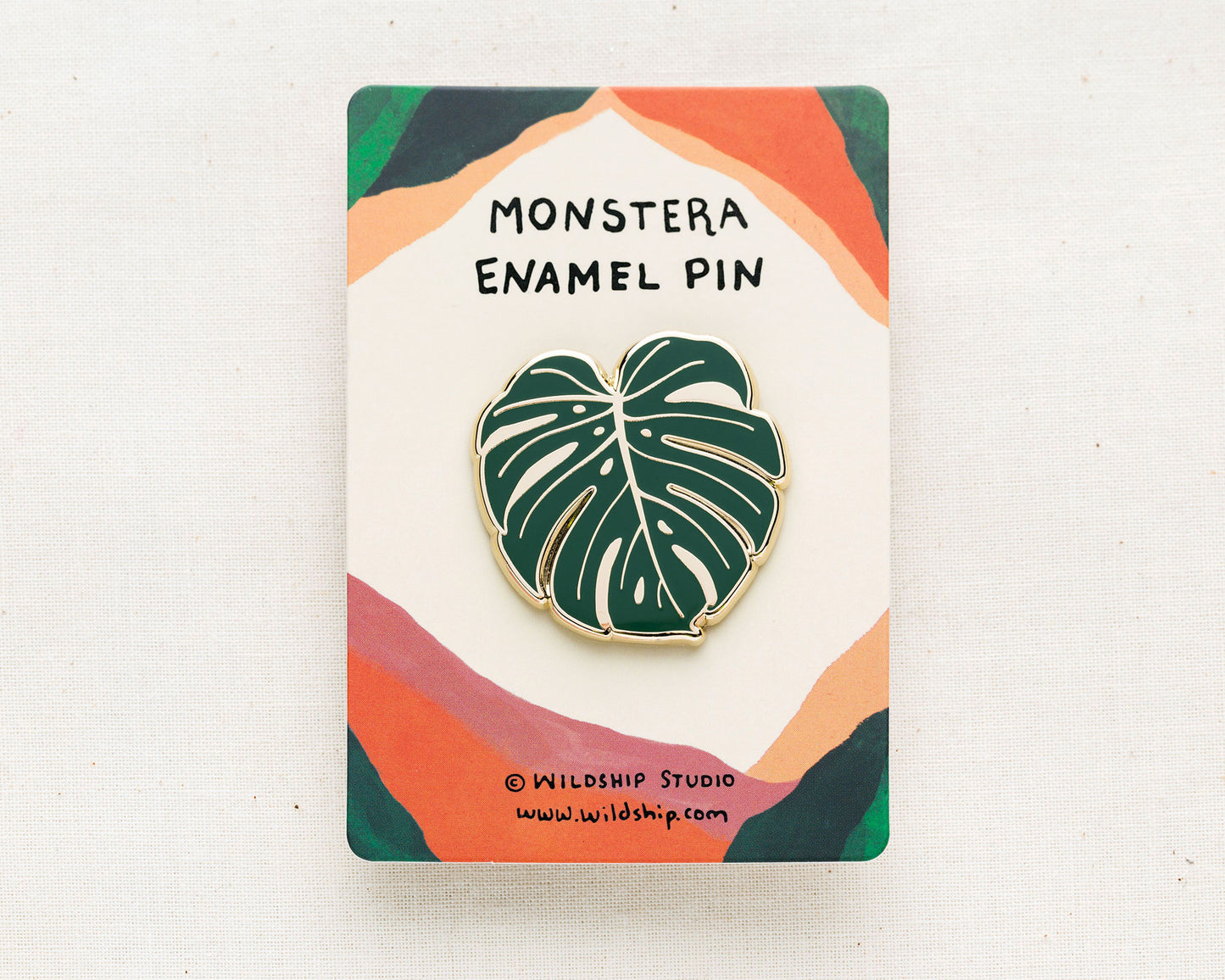 Monstera Enamel Pin