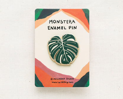 Monstera Enamel Pin