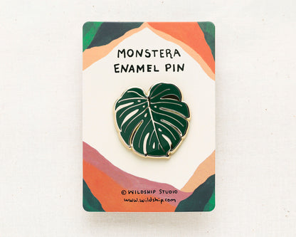 Monstera Enamel Pin