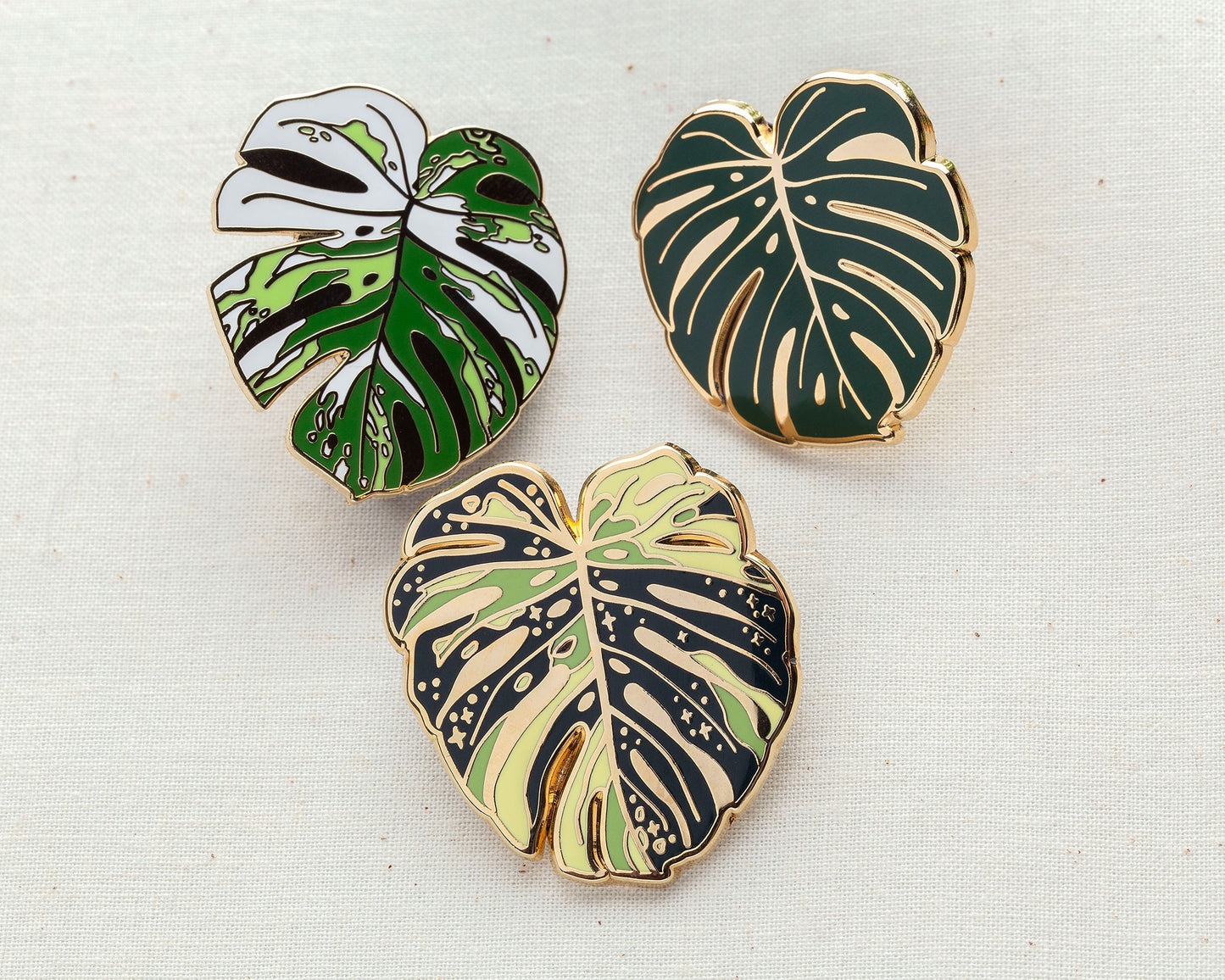 Monstera Set of 3 Enamel Pins