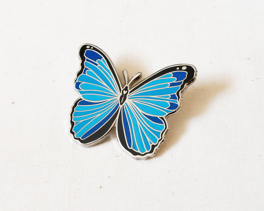 Blue Morpho Enamel Pin