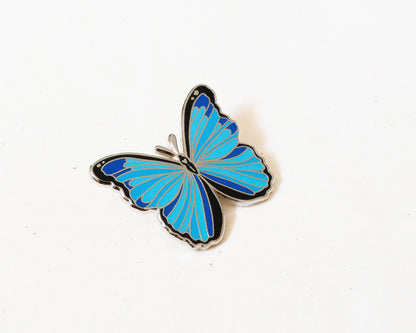 Blue Morpho Enamel Pin