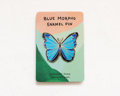 Blue Morpho Enamel Pin