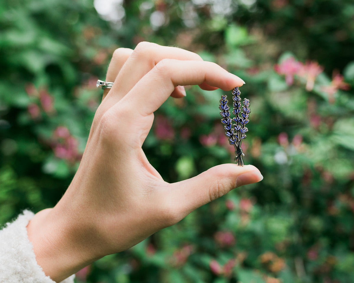 Lavender Enamel Pin