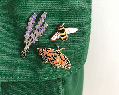 Honeybee Enamel Pin with GIVEBACK