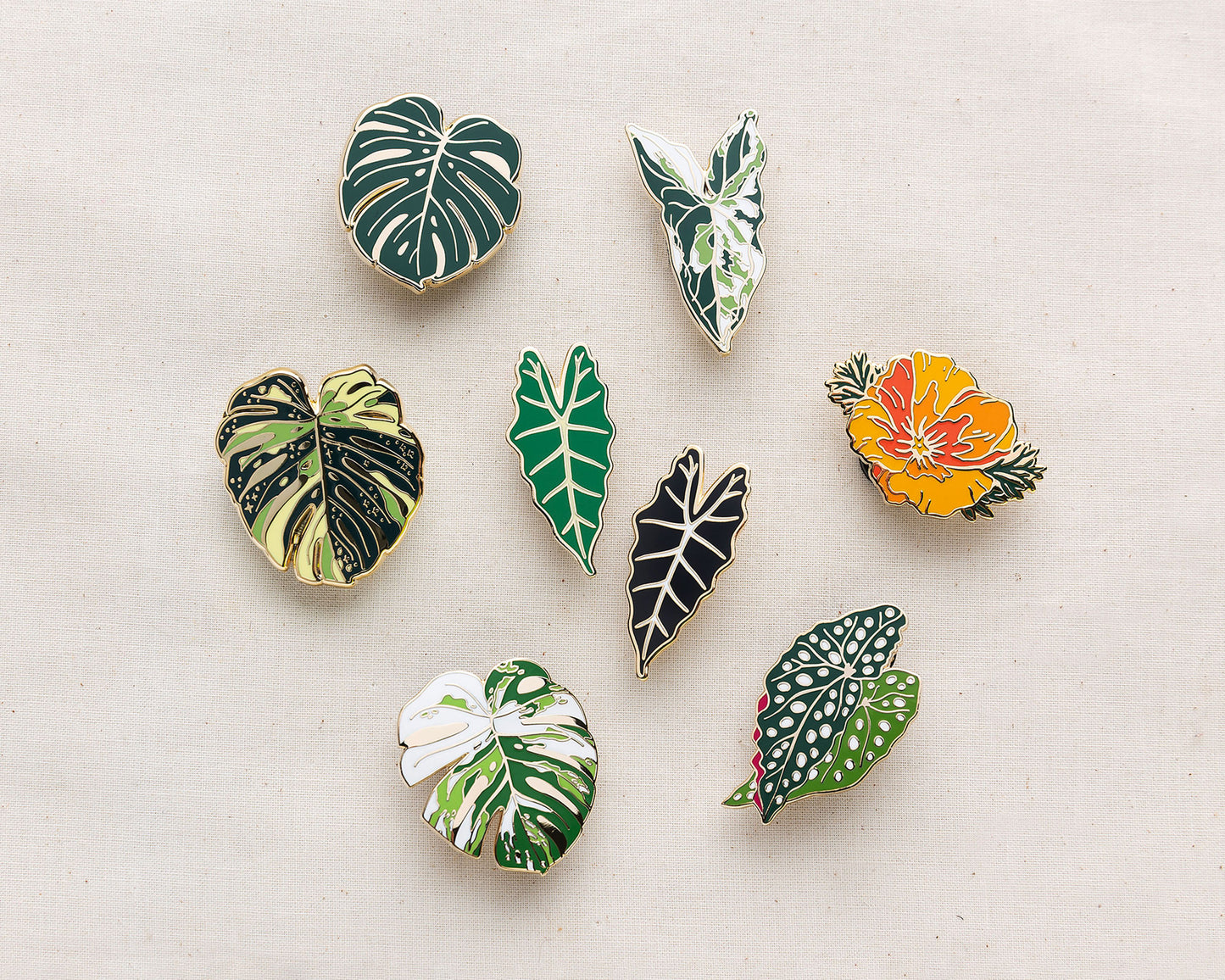 Alocasia Set of 2 Enamel Pins