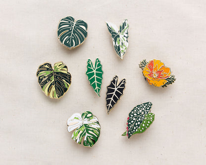 Alocasia Set of 2 Enamel Pins