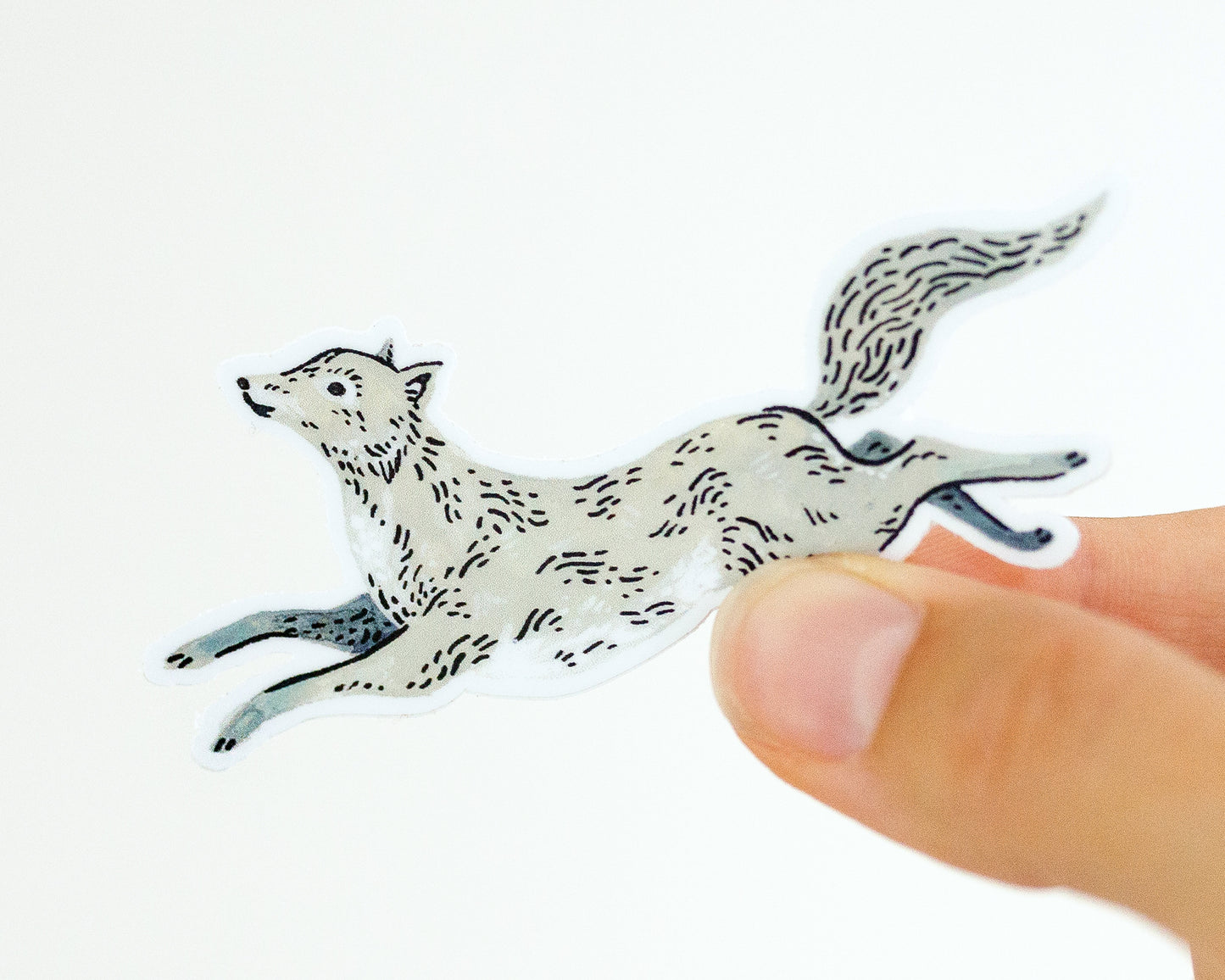 Running Wolf Sticker