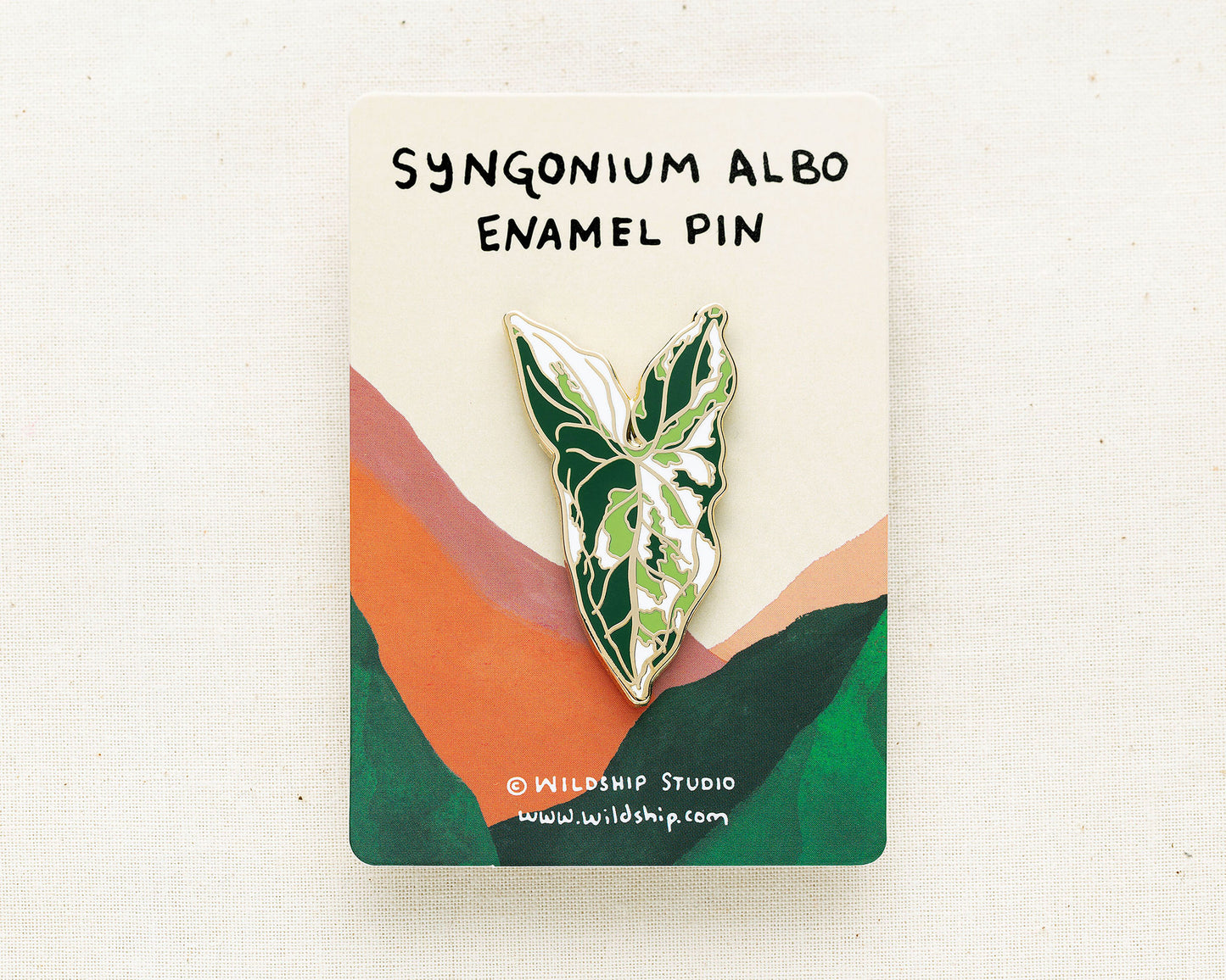 Syngonium Albo Plant Enamel Pin