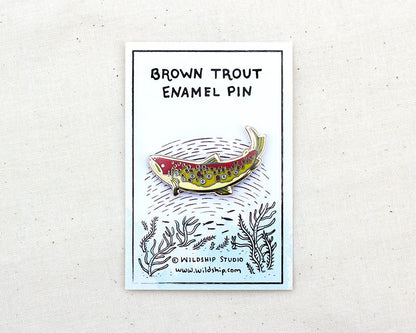 Brown Trout Enamel Pin