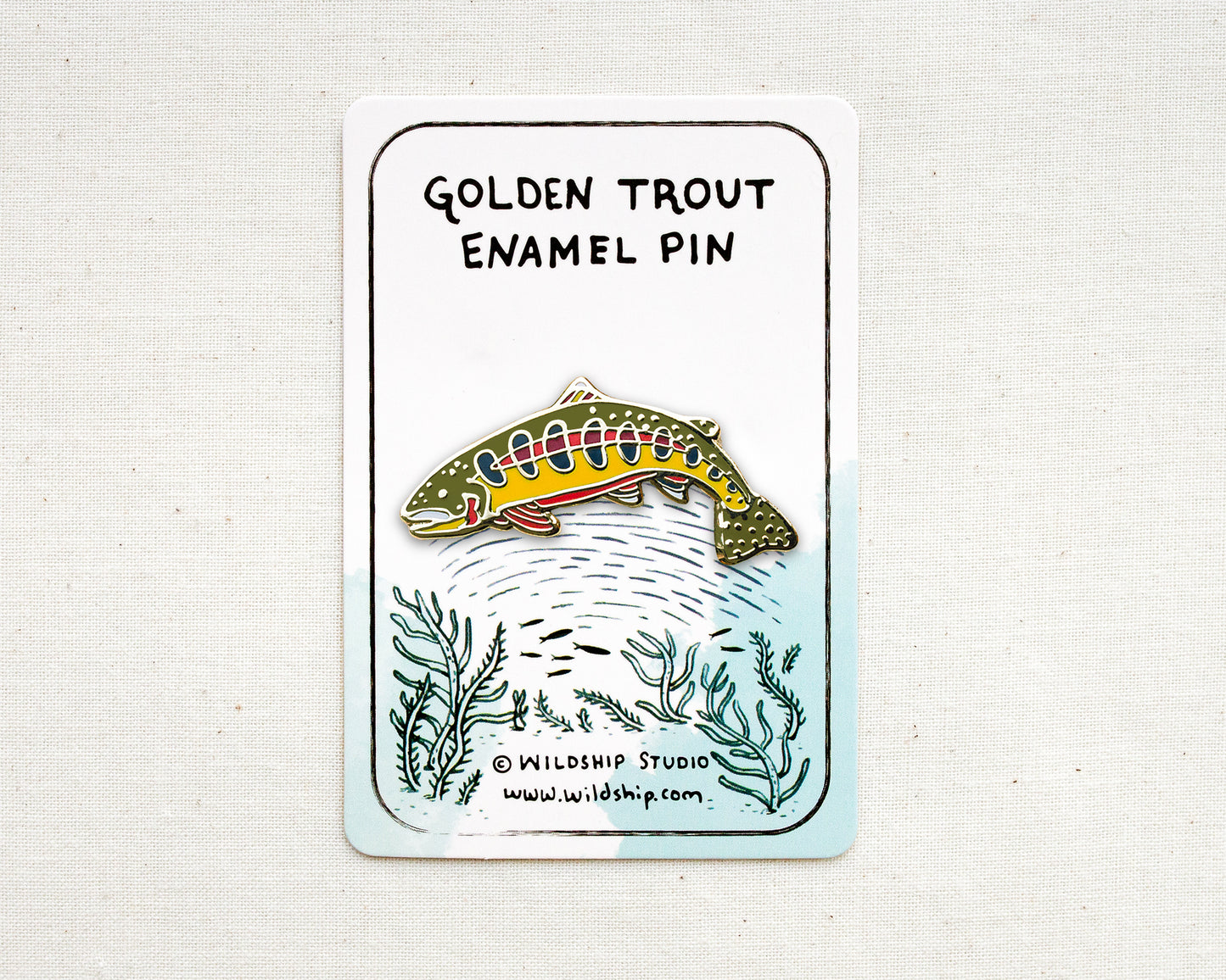 Golden Trout Enamel Pin