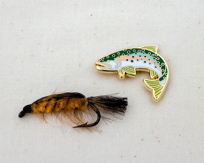 Rainbow Trout Enamel Pin